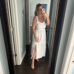 White American eagle eyelet dress with cross back